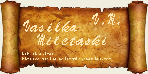 Vasilka Miletaški vizit kartica